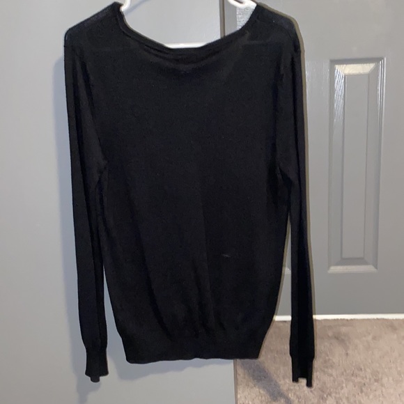 Black Cardigan Basic Edition Button Down Size Medium - Picture 3 of 6